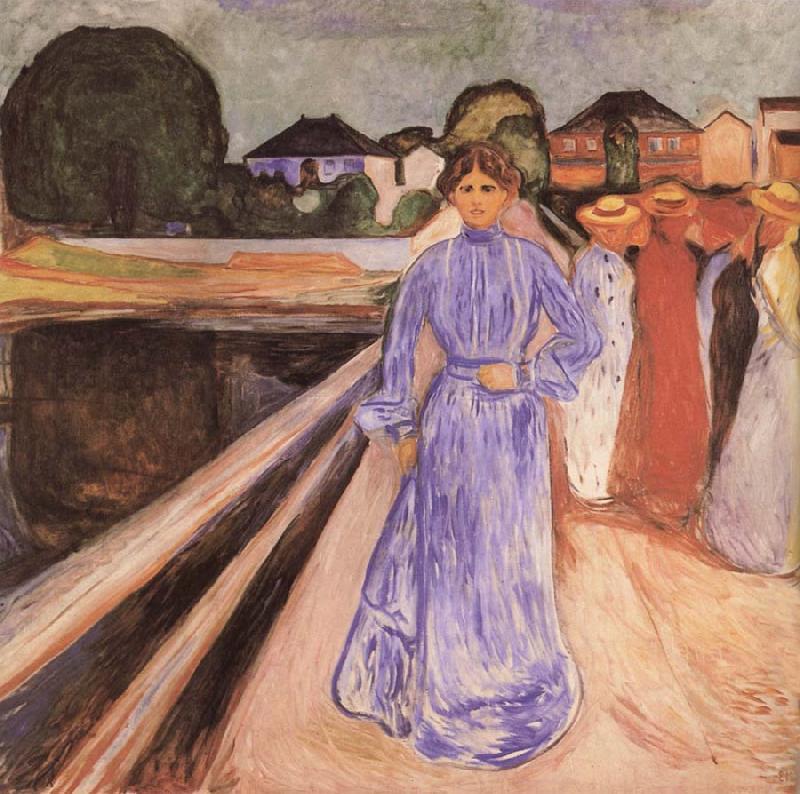 Edvard Munch Gentlewoman on the Bridge